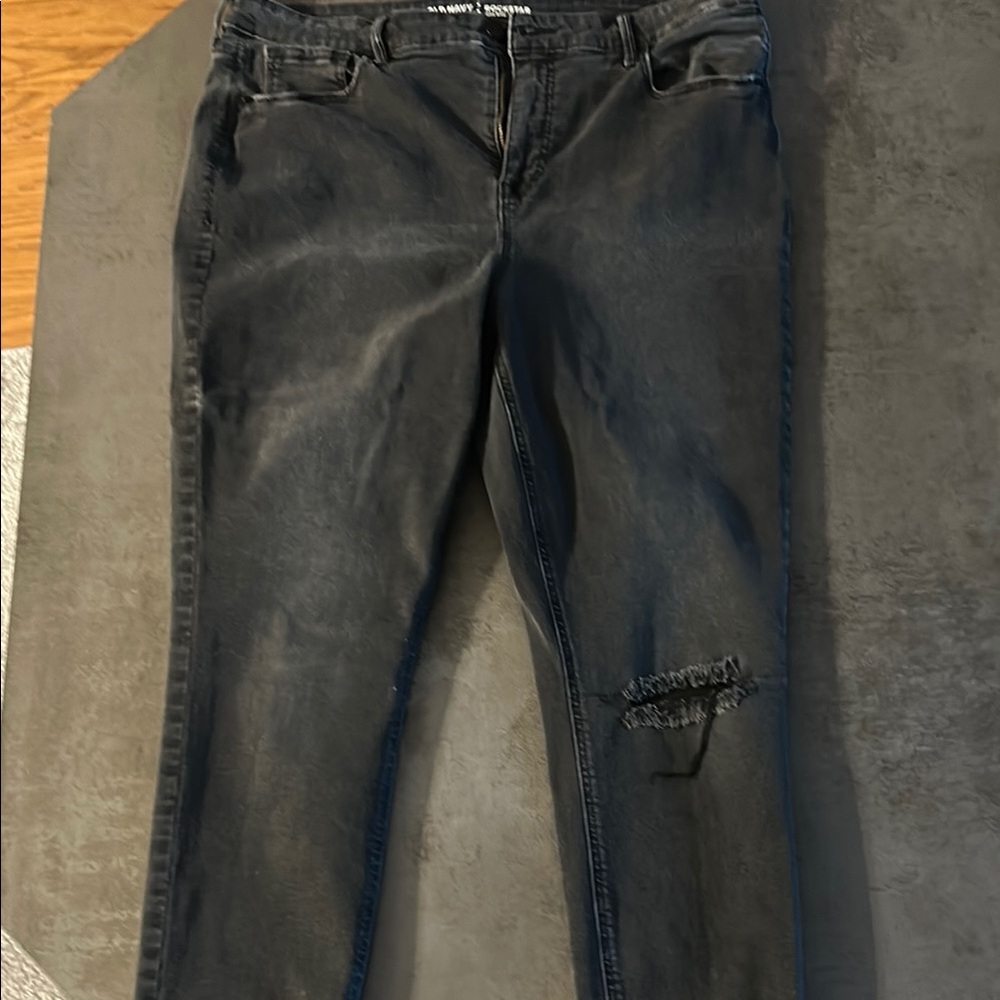 Women's Black Distressed Jeans